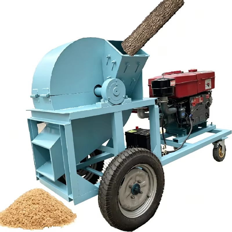 Garden Branch Shredder Wood Chipper - เครื่องย่อยไม้เคลื่อนที่แบบมืออาชีพสำหรับงานหนัก ใช้สำหรับย่อยกิ่งไม้ในฟาร์ม สวน และป่าไม้