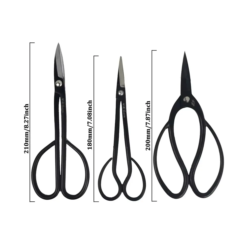Bonsai Tool Set Stainless Carbon Steel - ชุดกรรไกรบอนไซ 3 ชิ้น ทำจากเหล็กคาร์บอนสูง กรรไกรสำหรับใช้ในบ้าน เครื่องมือบอนไซแบบดั้งเดิม