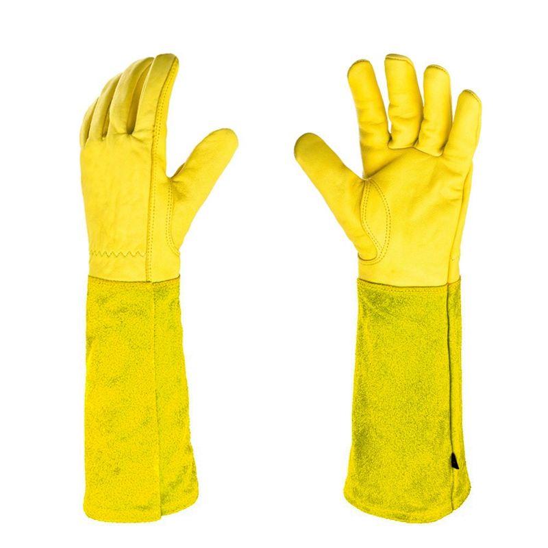 Gardening Gloves Thorn Proof Leather - AEE4-ถุงมือตัดแต่งกุหลาบสำหรับผู้ชายและผู้หญิง ถุงมือทำสวนกันหนามยาว หนังระบายอากาศได้ดี ของขวัญทำสวนที่ดีที่สุด