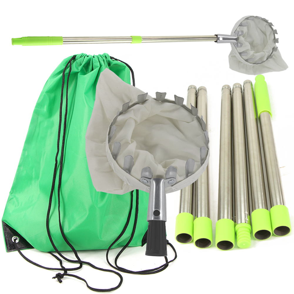 Fruit Picker Basket Telescopic Pole - สวนตะกร้าผลไม้ Picker หัว Telescopic ขยายเสาลูกแพร์หยิบ Harvester
