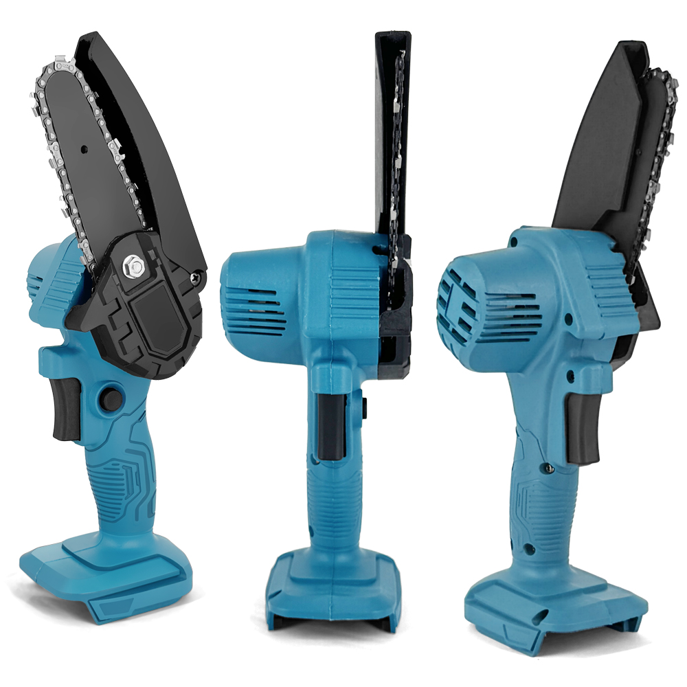 Electric Pruner With Extension Pole - เลื่อยโซ่ไร้สายขนาด 4/6 นิ้ว เลื่อยตัดแต่งกิ่งไม้แบบมือถือ เครื่องมือตัดไม้สำหรับแบตเตอรี่ Makita