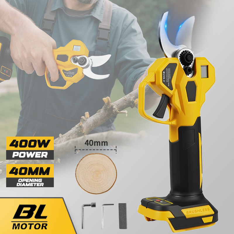 Brushless Tree Branch Cutter 40Mm - กรรไกรตัดแต่งกิ่งไฟฟ้าไร้แปรงถ่าน 40 มม. กรรไกรไฟฟ้าสำหรับตัดแต่งกิ่งไม้ผล บอนไซ สำหรับแบตเตอรี่