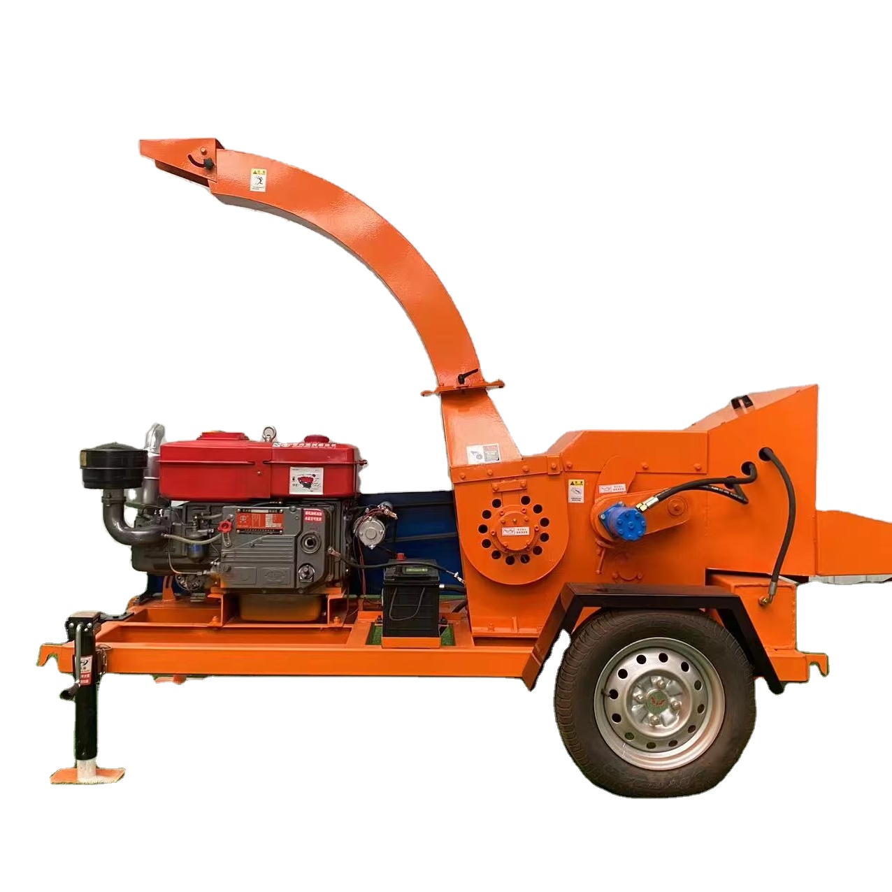 Garden Branch Shredder Wood Chipper - เครื่องย่อยกิ่งไม้/เศษไม้/ซากไม้แบบไฮดรอลิก รุ่น Mobile 32/102HP จากจีน สำหรับสวนและป่าไม้
