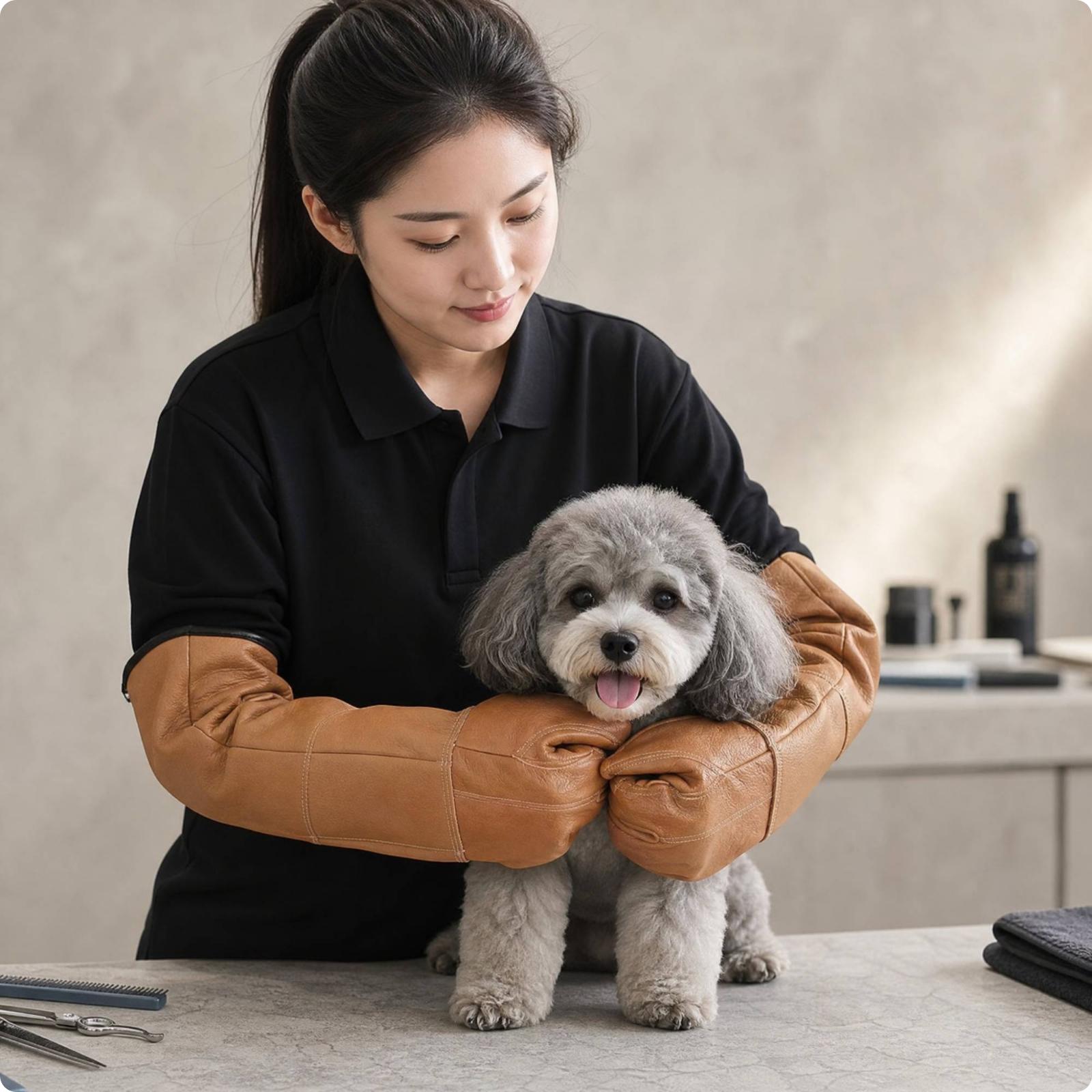 Gardening Gloves Thorn Proof Leather - ถุงมือหนังวัวสำหรับงานหนัก แขนยาว ทนทาน ป้องกันหนาม สำหรับงานสวน ดูแลสัตว์เลี้ยง