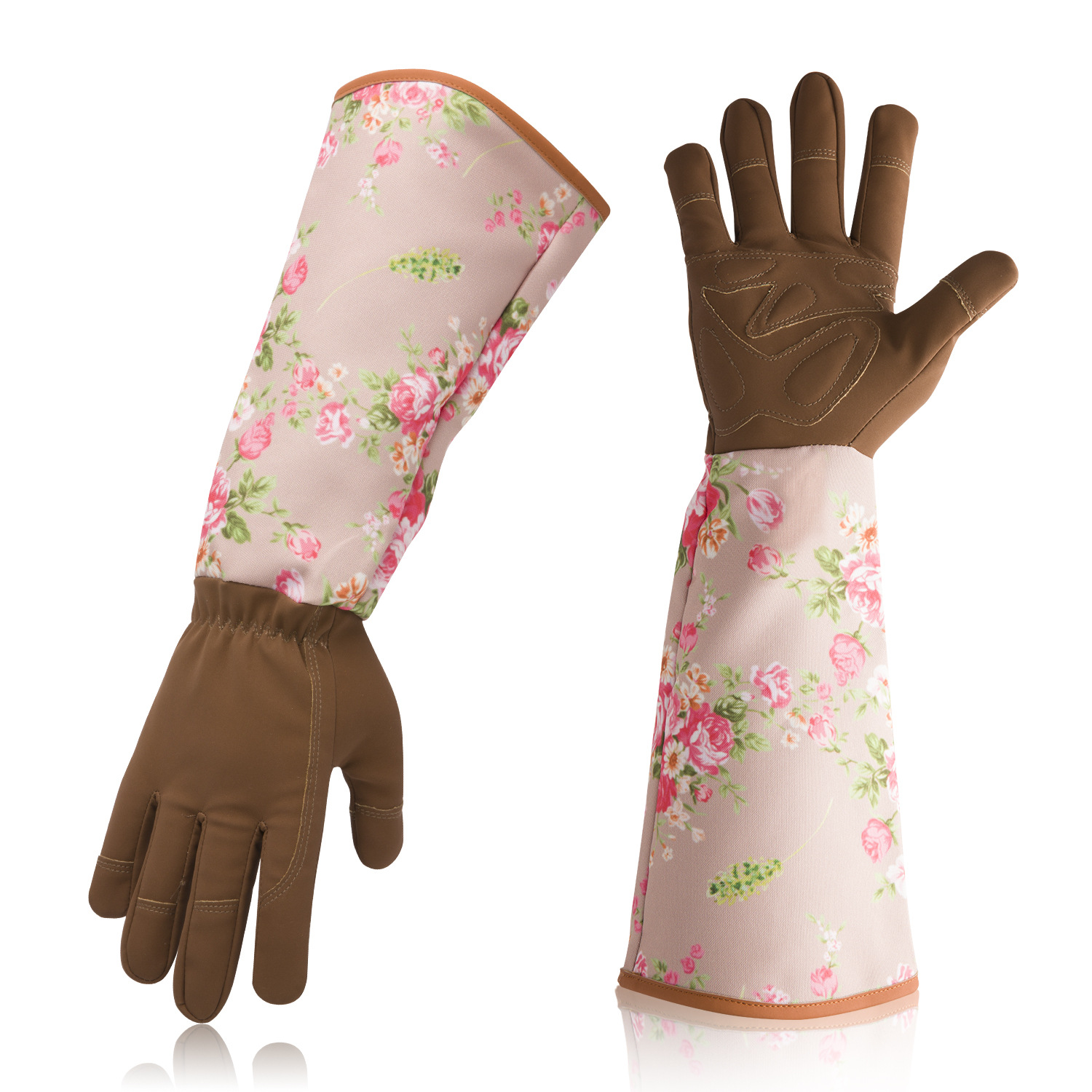 ถุงมือทำสวนสำหรับผู้หญิง แขนยา - Gardening Gloves Thorn Proof Leather บทวิจารณ์และราคา