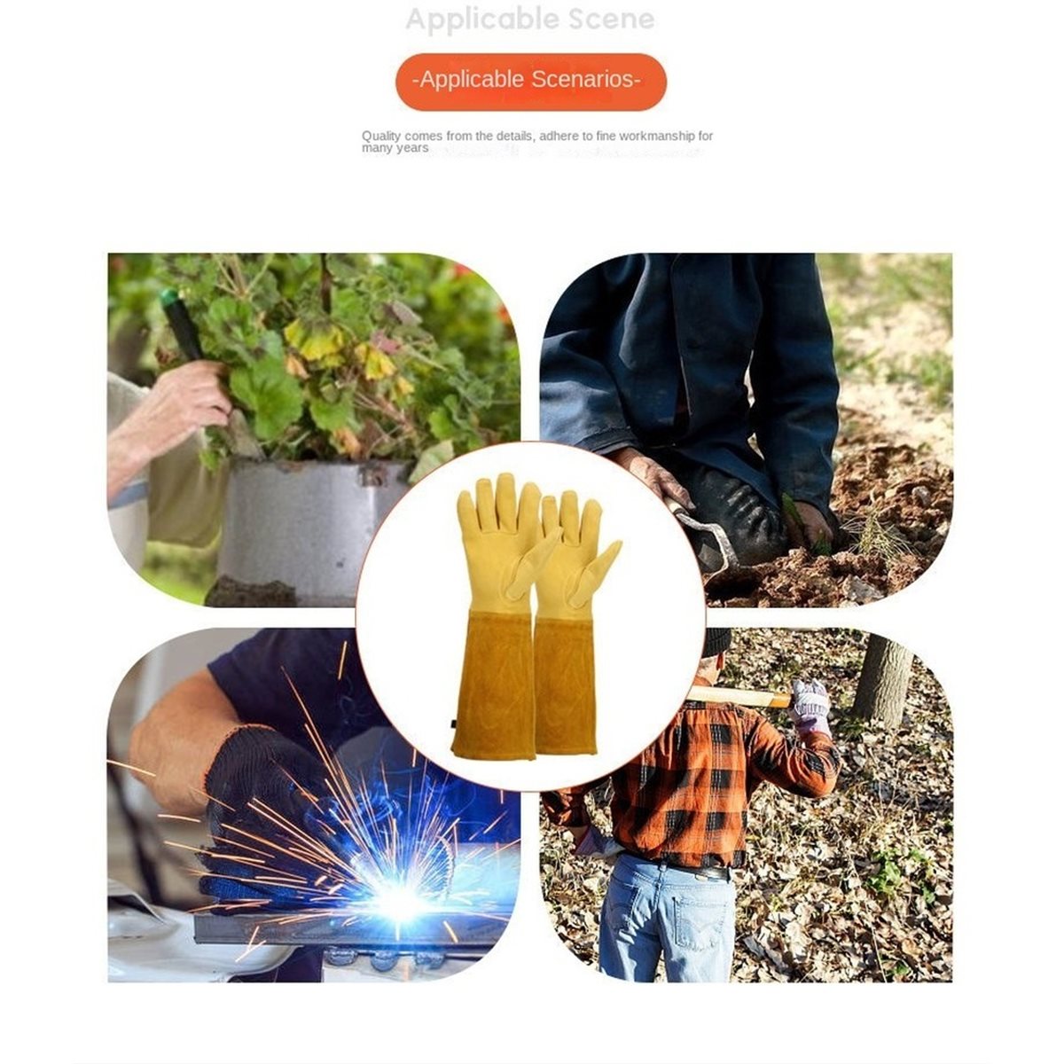 ถุงมือทำสวนกันหนามสำหรับผู้หญิ - Gardening Gloves Thorn Proof Leather บทวิจารณ์และราคา