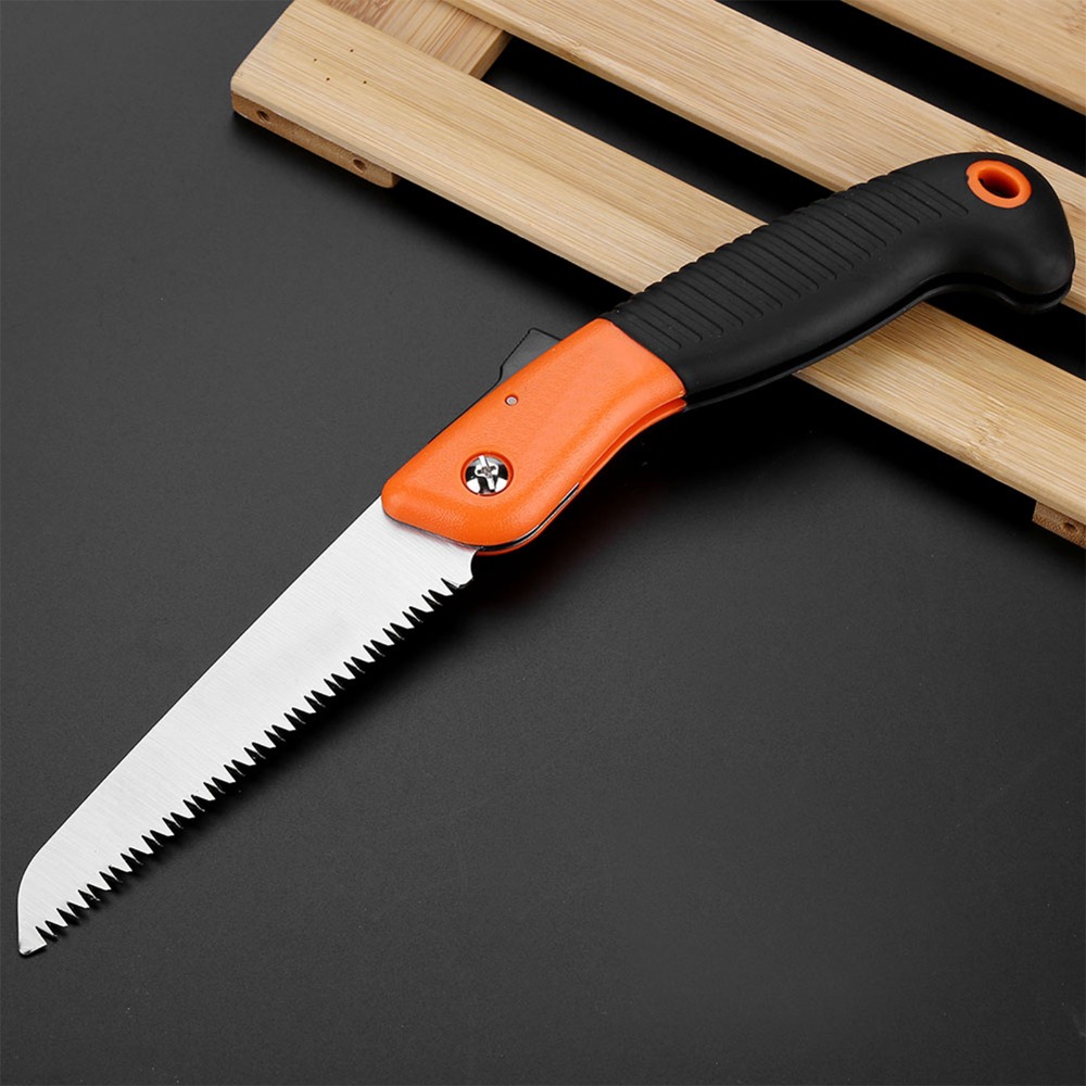 เลื่อยตัดกิ่งพับได้สีส้ม เหล็ก - Pruning Saw Folding Hand Saw Tree บทวิจารณ์และราคา