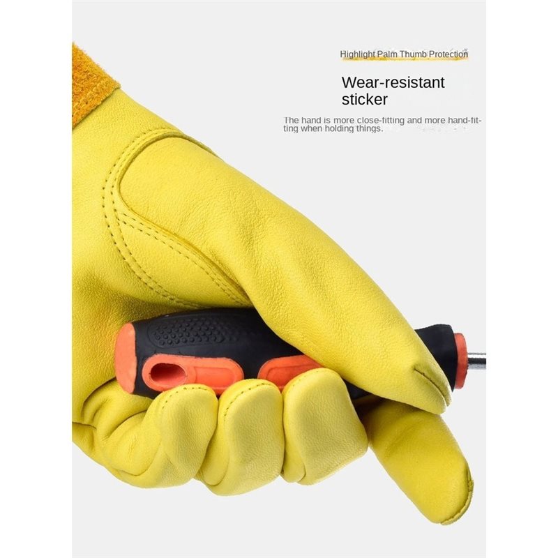 ถุงมือหนังกันหนาม ระบายอากาศได - Gardening Gloves Thorn Proof Leather บทวิจารณ์และราคา