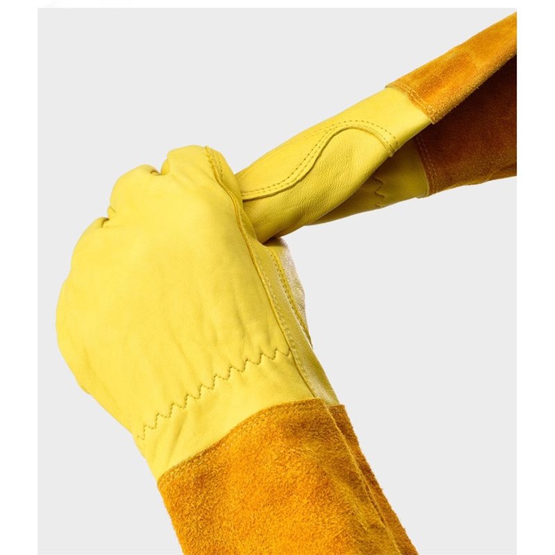 ถุงมือหนังกันหนาม ระบายอากาศได - Gardening Gloves Thorn Proof Leather บทวิจารณ์และราคา