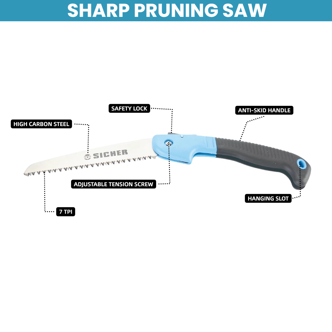เลื่อยตัดกิ่งพับได้ขนาด 6 นิ้ว - Pruning Saw Folding Hand Saw Tree บทวิจารณ์และราคา