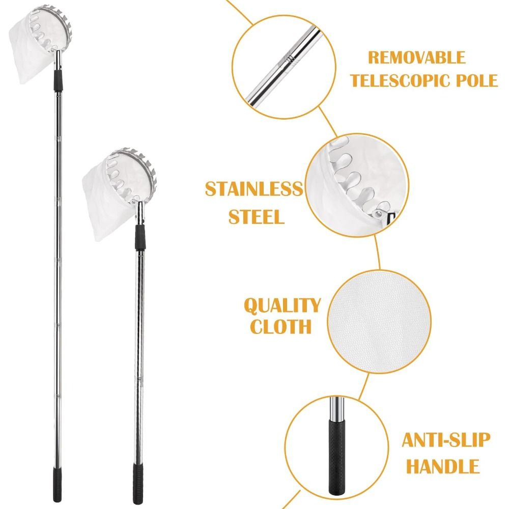 เครื่องเก็บผลไม้สแตนเลสแบบยืดห - Fruit Picker Basket Telescopic Pole บทวิจารณ์และราคา