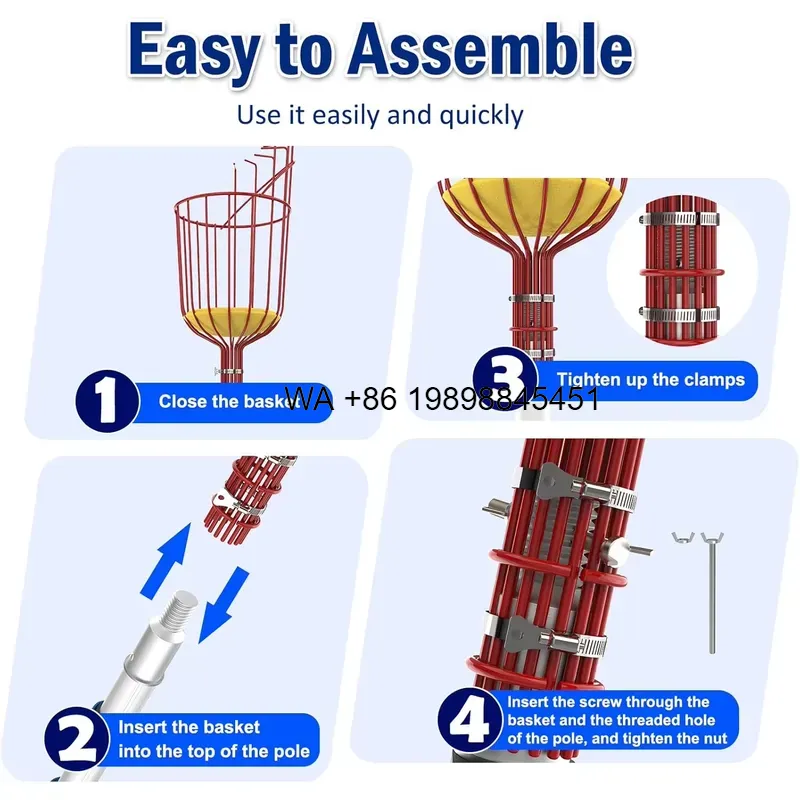 Wmwmnu ไม้เก็บผลไม้แบบยืดหดได้ - Fruit Picker Basket Telescopic Pole บทวิจารณ์และราคา