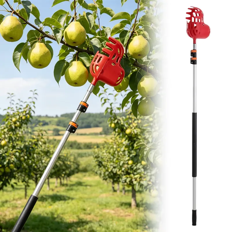 เครื่องมือเก็บผลไม้แบบใช้มือ   - Fruit Picker Basket Telescopic Pole บทวิจารณ์และราคา
