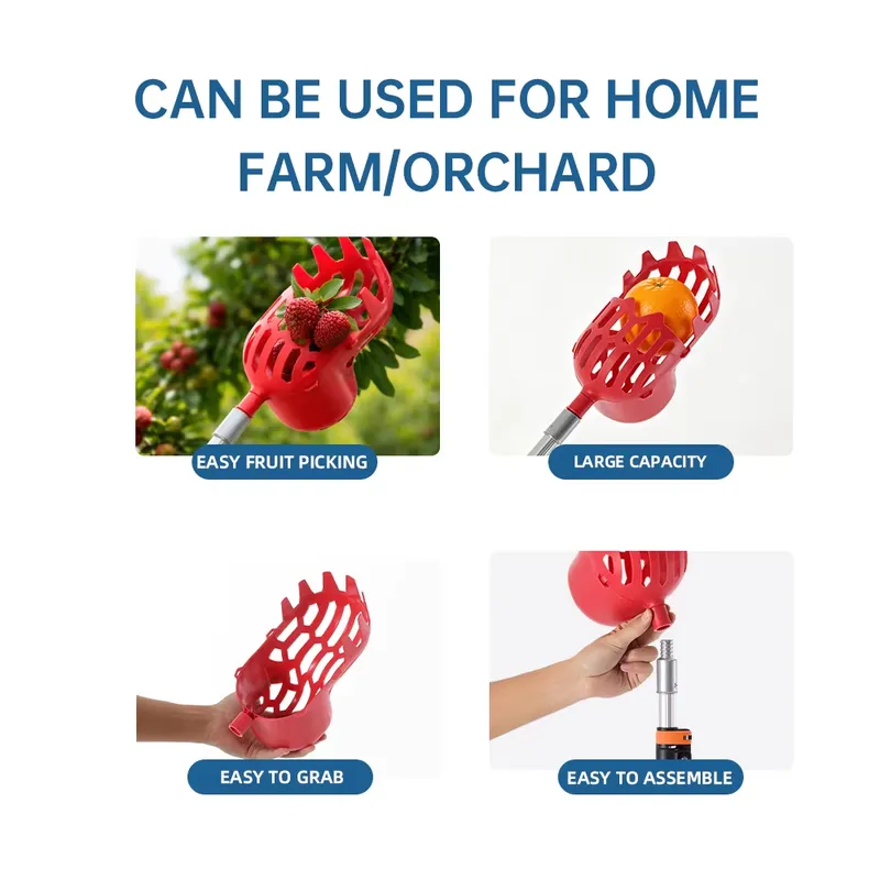 เครื่องมือเก็บผลไม้แบบใช้มือ   - Fruit Picker Basket Telescopic Pole บทวิจารณ์และราคา