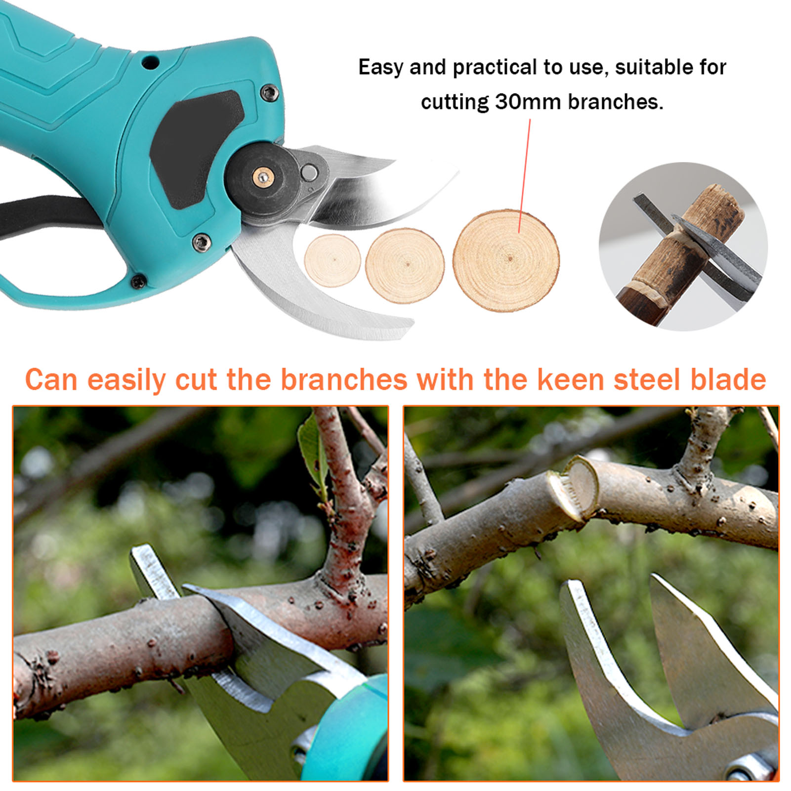 ใบมีดตัดแต่งกิ่งไฟฟ้าไร้สายขนา - Cordless Electric Pruning Shears 30Mm บทวิจารณ์และราคา
