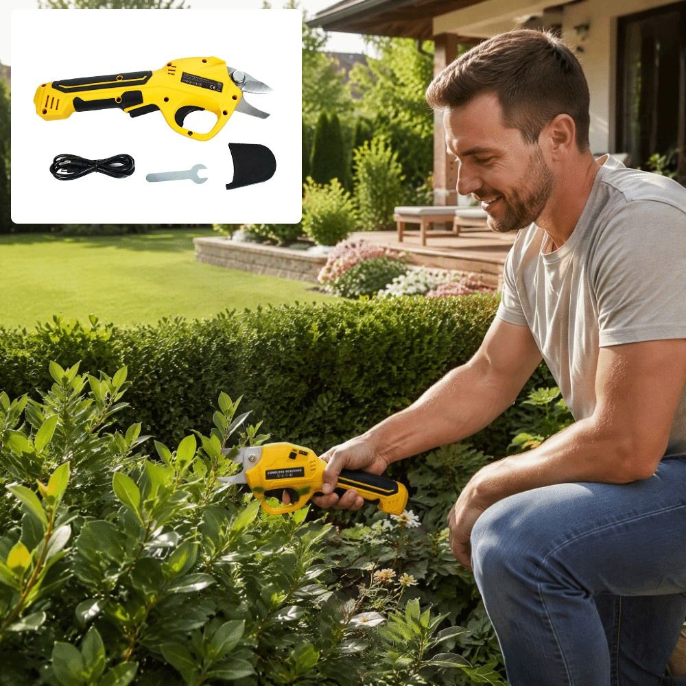 กรรไกรตัดแต่งกิ่งไฟฟ้าแบบชาร์จ - Cordless Electric Pruning Shears 30Mm บทวิจารณ์และราคา