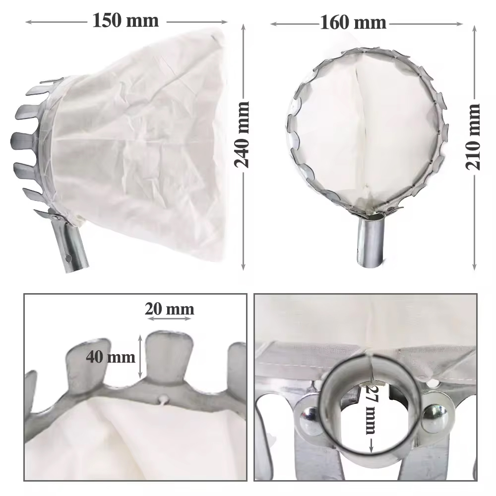 สวนตะกร้าผลไม้ Picker หัว Tele - Fruit Picker Basket Telescopic Pole บทวิจารณ์และราคา