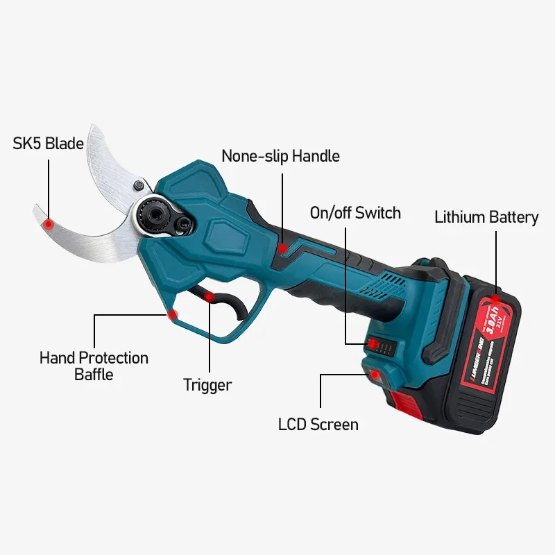กรรไกรตัดแต่งกิ่งไร้สายแบบไฟฟ้ - Electric Pruner With Extension Pole บทวิจารณ์และราคา