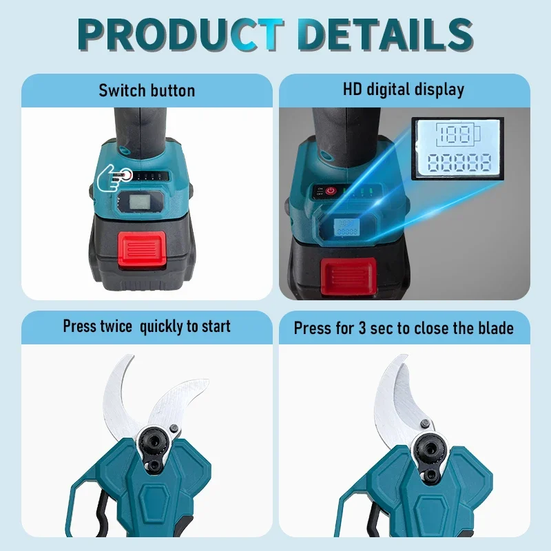 กรรไกรตัดแต่งกิ่งไร้สายแบบไฟฟ้ - Electric Pruner With Extension Pole บทวิจารณ์และราคา
