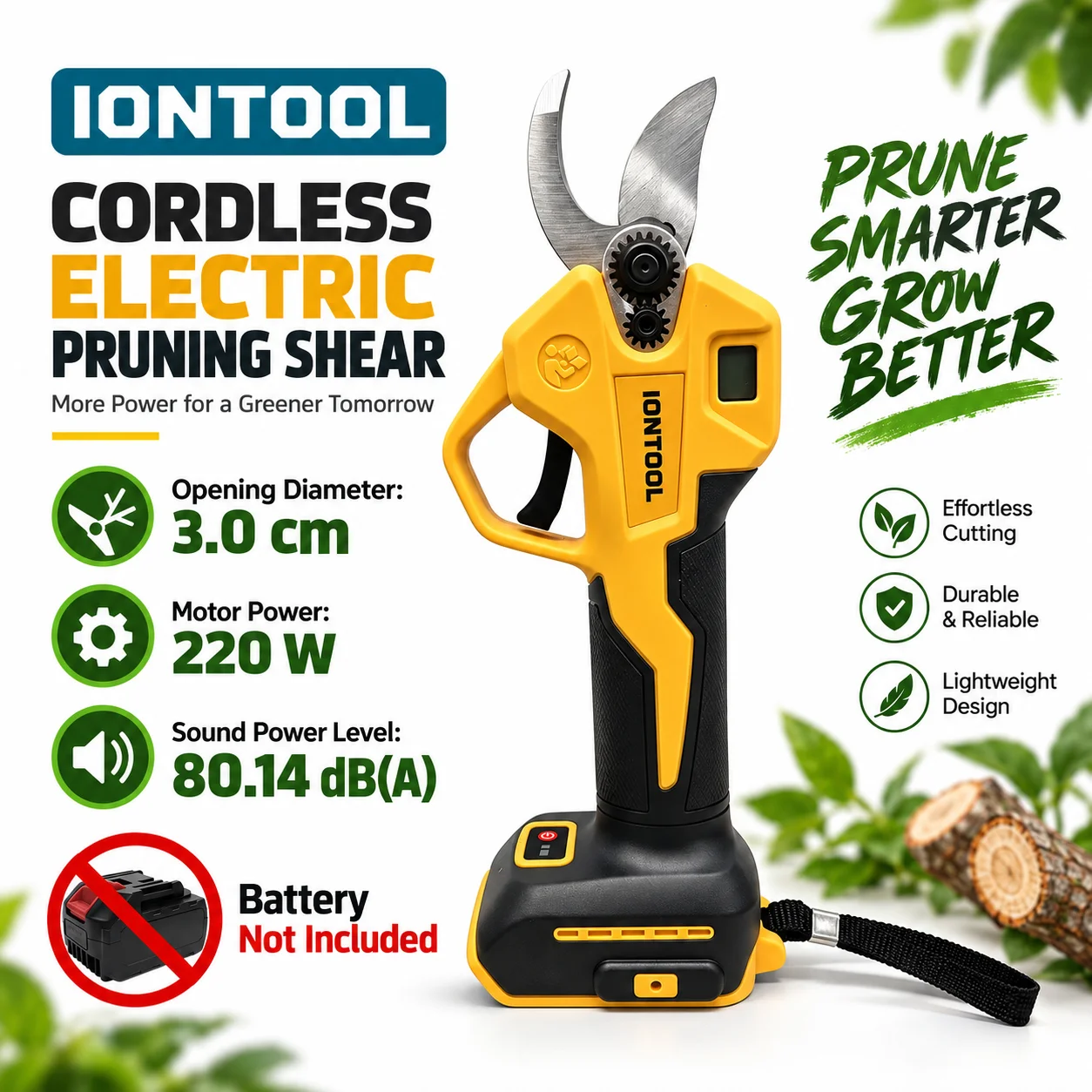 กรรไกรตัดแต่งกิ่งไฟฟ้าไร้สาย I - Cordless Electric Pruning Shears 30Mm บทวิจารณ์และราคา