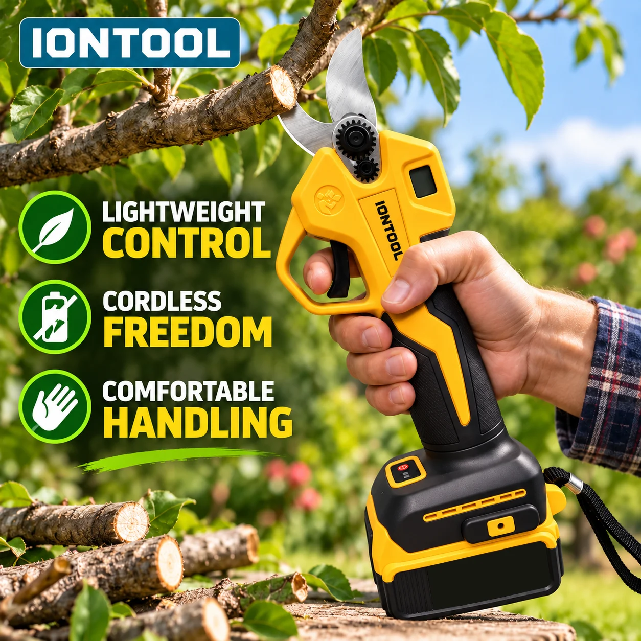 กรรไกรตัดแต่งกิ่งไฟฟ้าไร้สาย I - Cordless Electric Pruning Shears 30Mm บทวิจารณ์และราคา