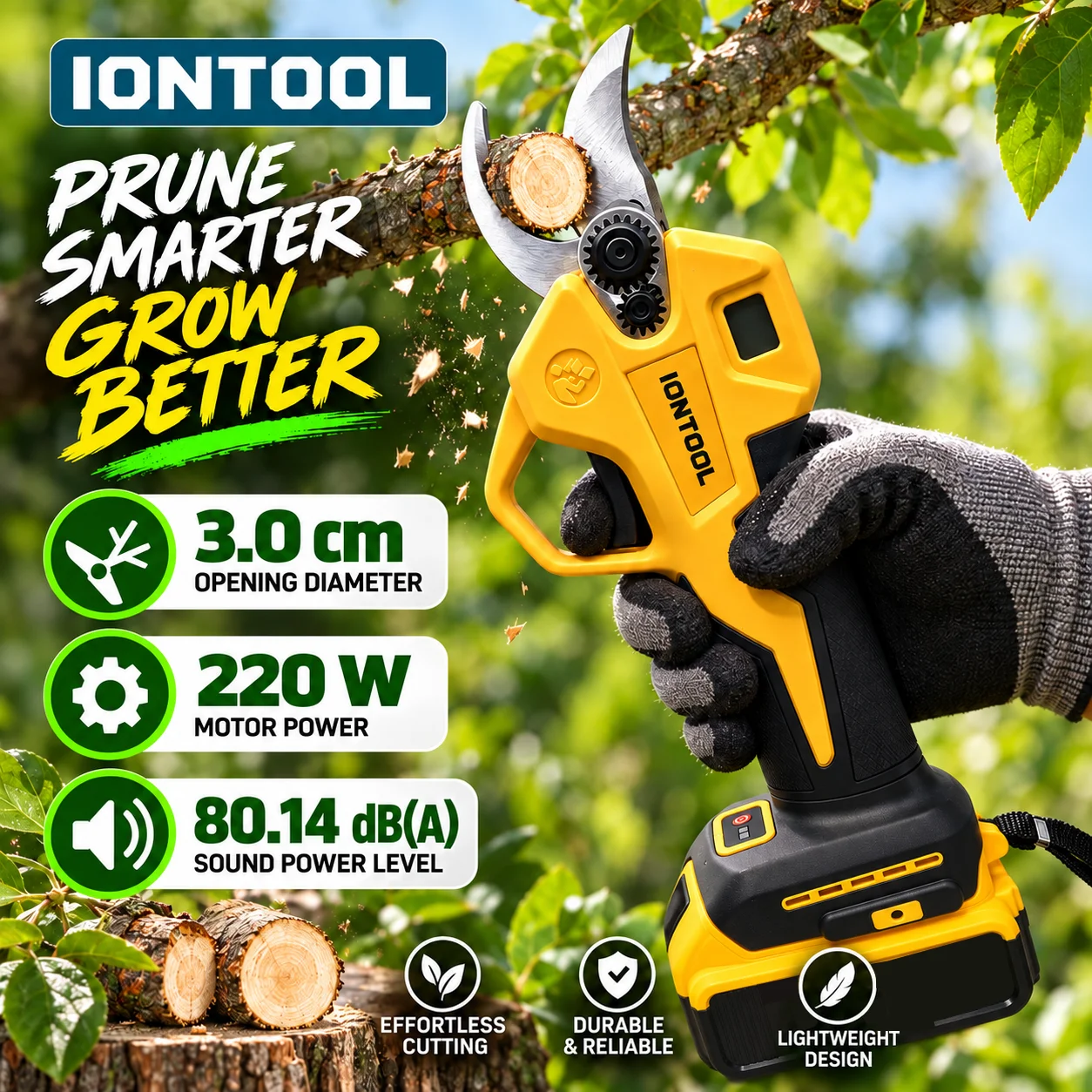 กรรไกรตัดแต่งกิ่งไฟฟ้าไร้สาย I - Cordless Electric Pruning Shears 30Mm บทวิจารณ์และราคา