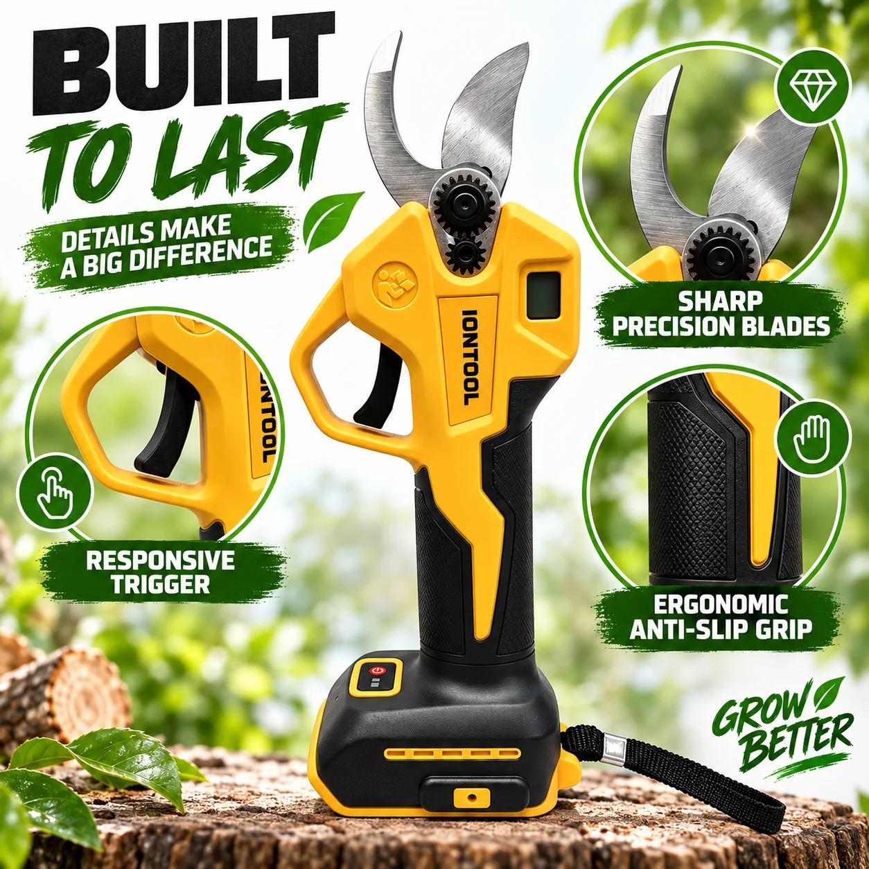 กรรไกรตัดแต่งกิ่งไฟฟ้าไร้สาย I - Cordless Electric Pruning Shears 30Mm บทวิจารณ์และราคา