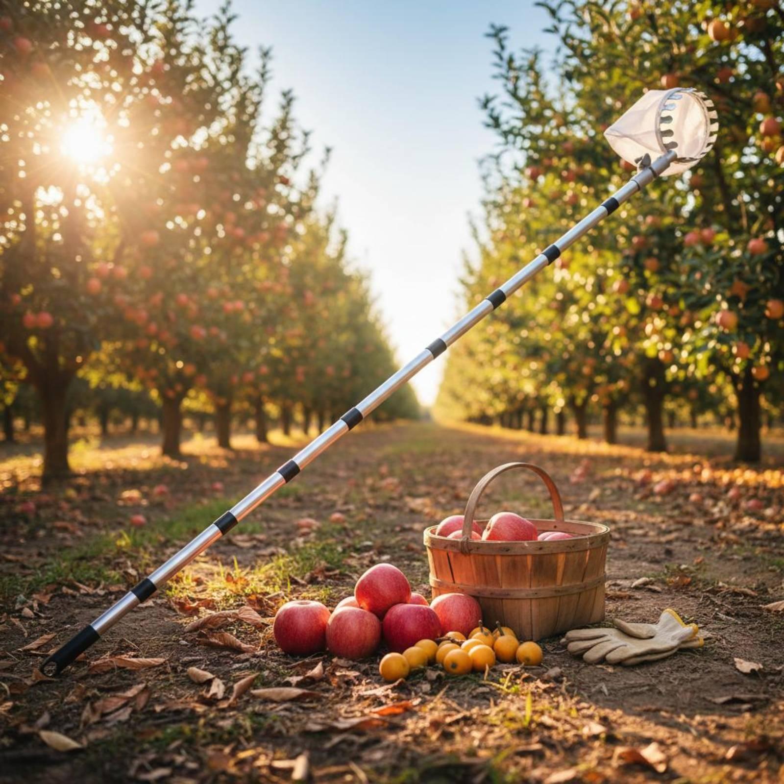 ไม้เก็บผลไม้แบบปรับระดับได้สำห - Fruit Picker Basket Telescopic Pole บทวิจารณ์และราคา