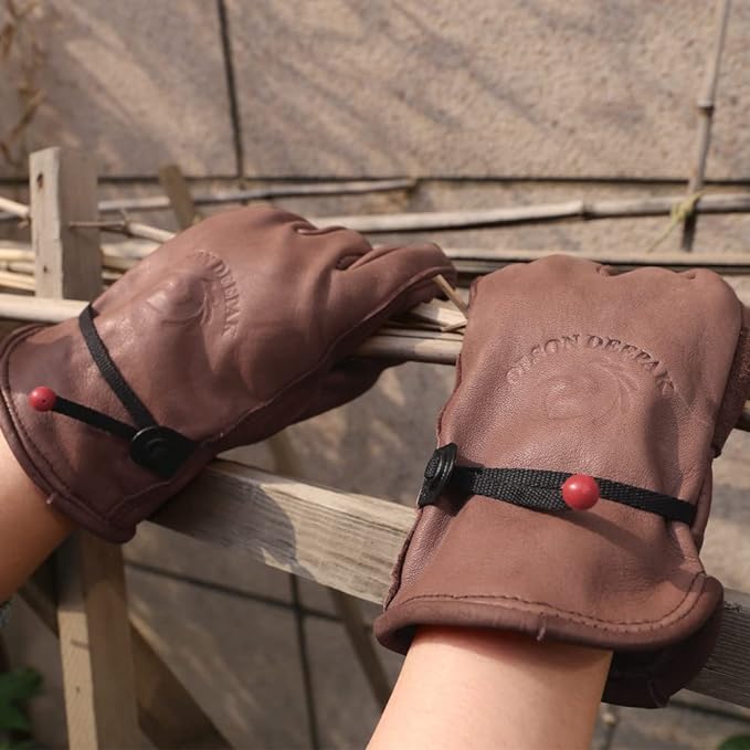 ถุงมือหนัง Cowhide สําหรับผู้ช - Gardening Gloves Thorn Proof Leather บทวิจารณ์และราคา