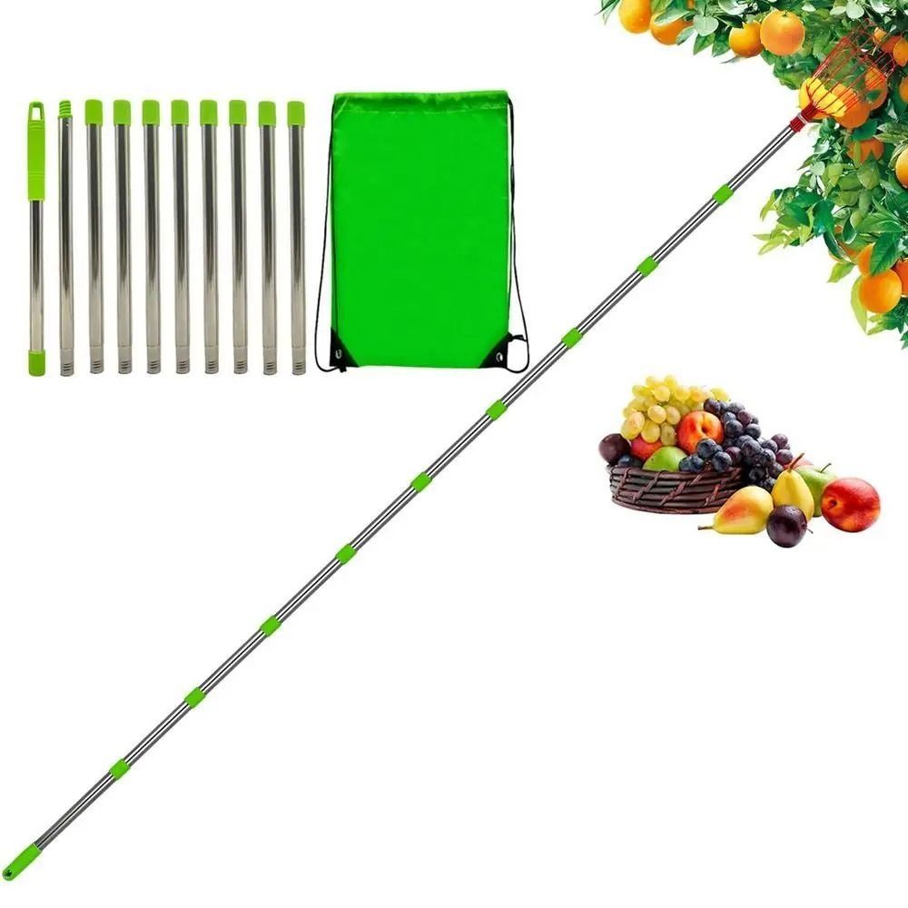 อุปกรณ์เก็บผลไม้แบบมีตะกร้า ด้ - Fruit Picker Basket Telescopic Pole บทวิจารณ์และราคา