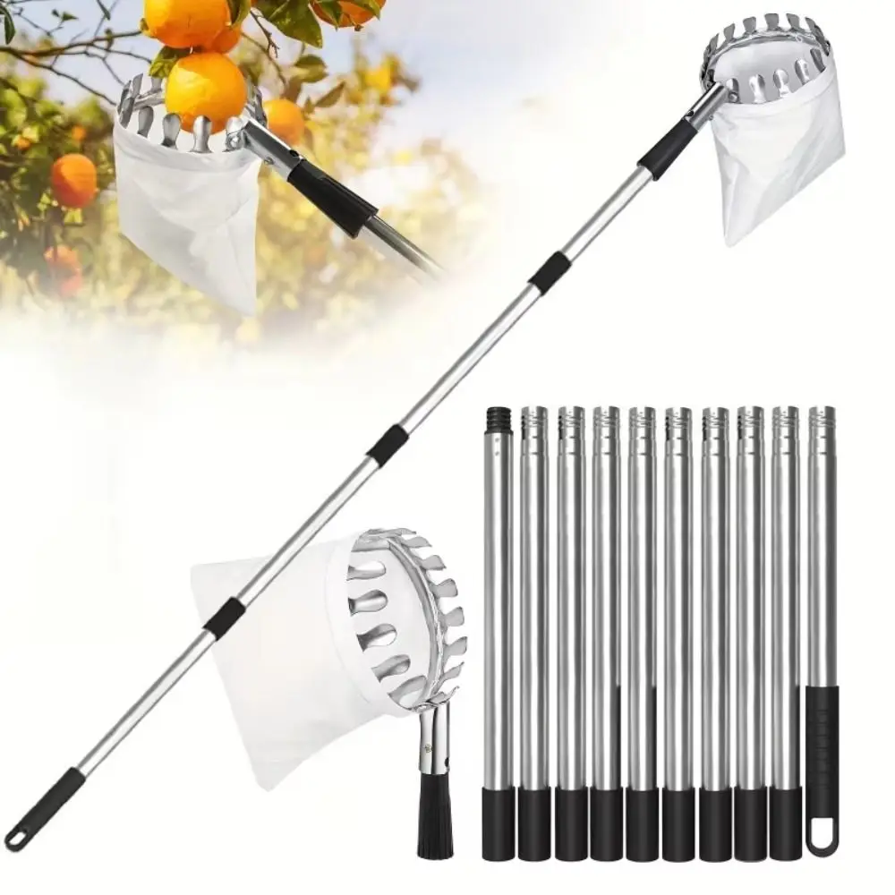 เครื่องเก็บผลไม้สแตนเลสสำหรับต - Fruit Picker Basket Telescopic Pole บทวิจารณ์และราคา