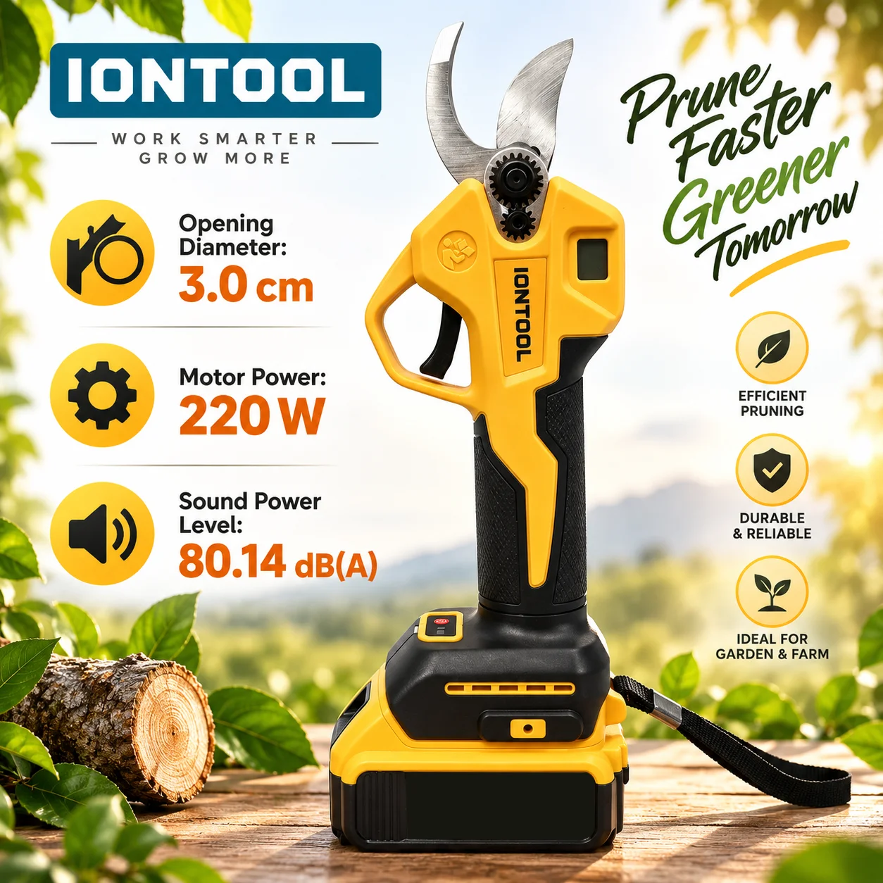 กรรไกรตัดแต่งกิ่งไฟฟ้าไร้สาย I - Cordless Electric Pruning Shears 30Mm บทวิจารณ์และราคา