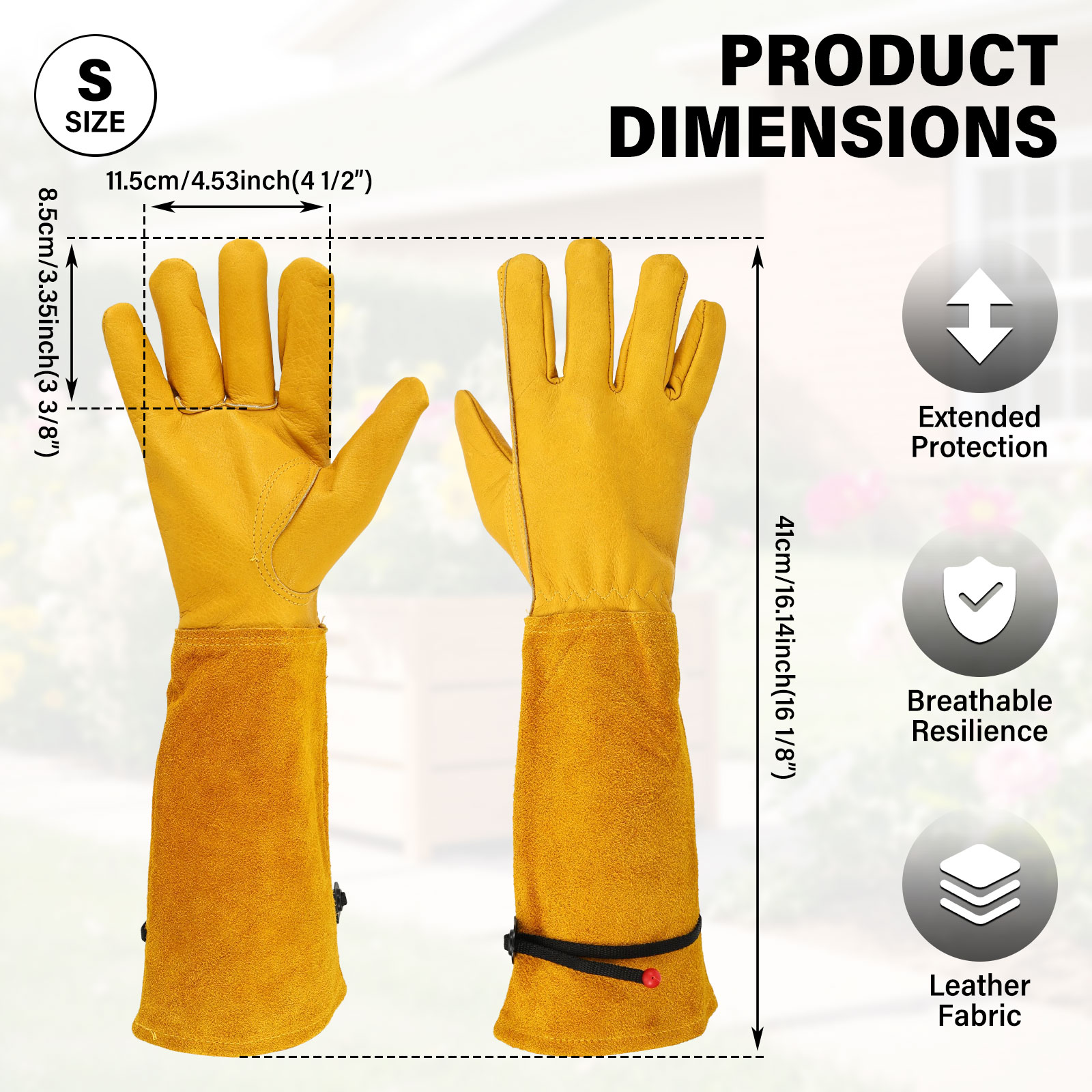 ถุงมือทำสวนยาวพิเศษ ป้องกันหนา - Gardening Gloves Thorn Proof Leather บทวิจารณ์และราคา