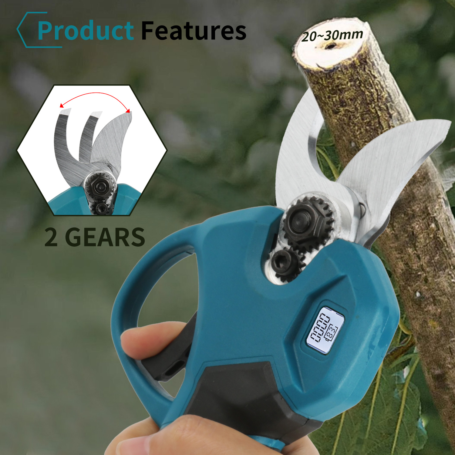 กรรไกรตัดแต่งกิ่งไฟฟ้าไร้แปรงถ - Cordless Electric Pruning Shears 30Mm บทวิจารณ์และราคา