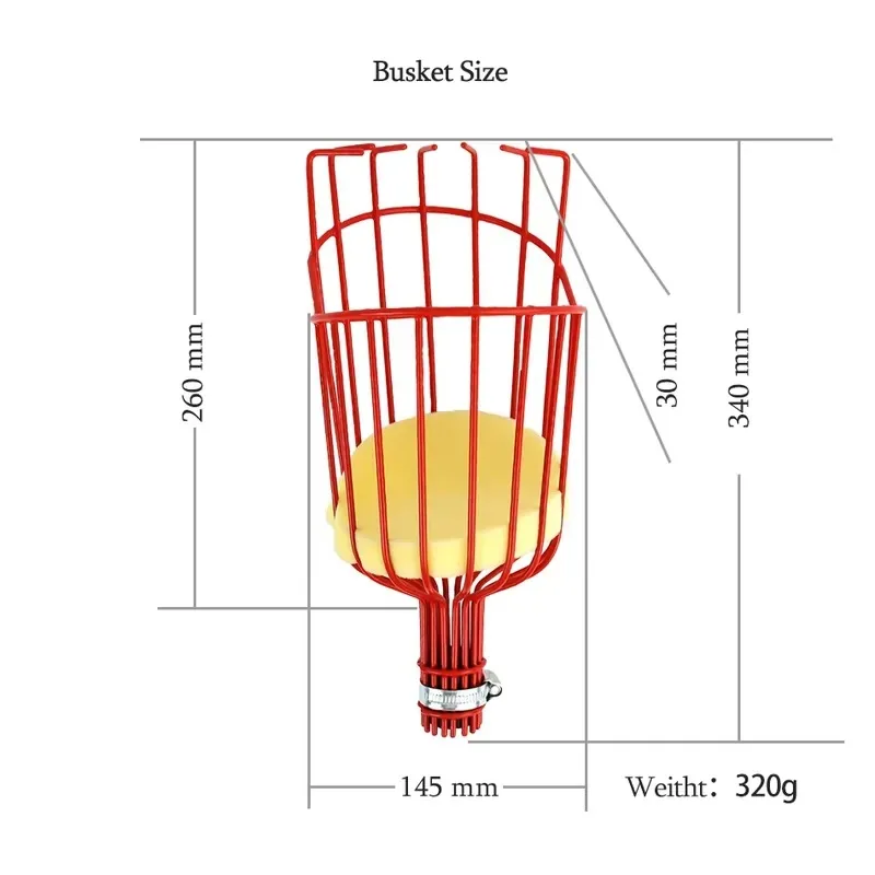 เสาเก็บผลไม้รุ่นล่าสุดปี 2026  - Fruit Picker Basket Telescopic Pole บทวิจารณ์และราคา