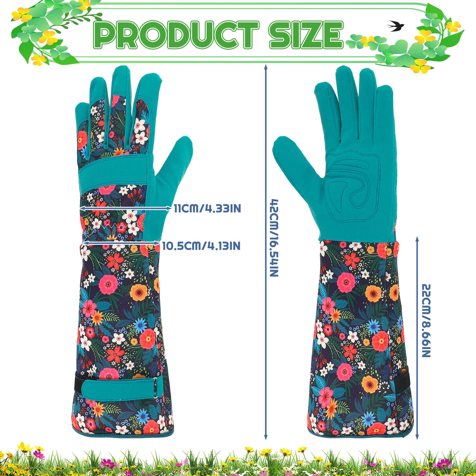 ถุงมือทำสวน 2 คู่ ป้องกันหนาม  - Gardening Gloves Thorn Proof Leather บทวิจารณ์และราคา