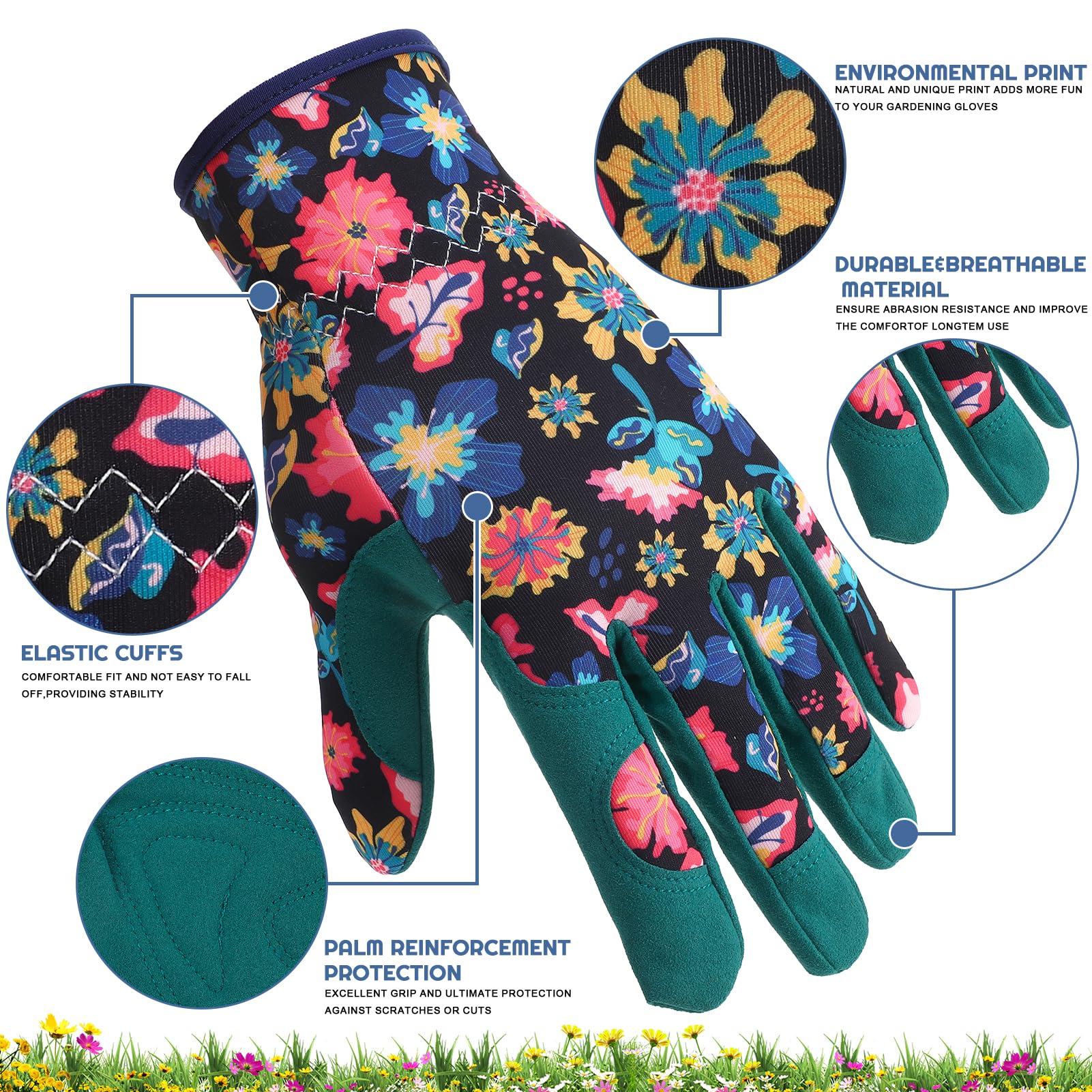 ถุงมือทำสวน 2 คู่ ป้องกันหนาม  - Gardening Gloves Thorn Proof Leather บทวิจารณ์และราคา