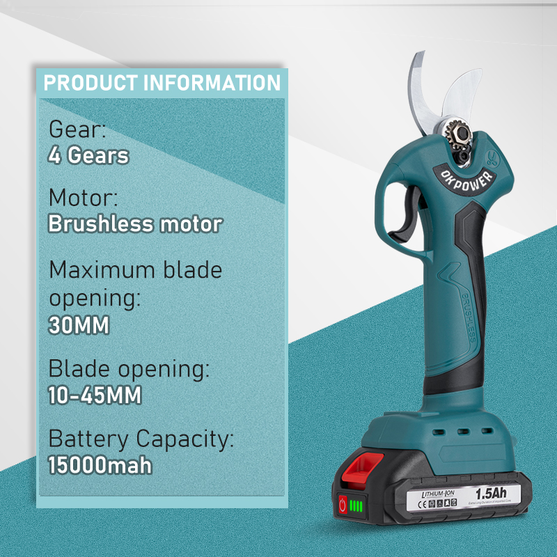 กรรไกรตัดแต่งกิ่งไฟฟ้าไร้สาย 4 - Cordless Electric Pruning Shears 30Mm บทวิจารณ์และราคา