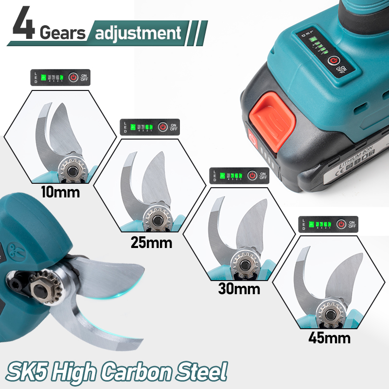 กรรไกรตัดแต่งกิ่งไฟฟ้าไร้สาย 4 - Cordless Electric Pruning Shears 30Mm บทวิจารณ์และราคา
