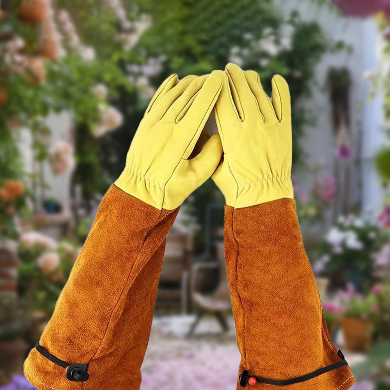 ถุงมือทำสวน หนังแท้ ระบายอากาศ - Gardening Gloves Thorn Proof Leather บทวิจารณ์และราคา