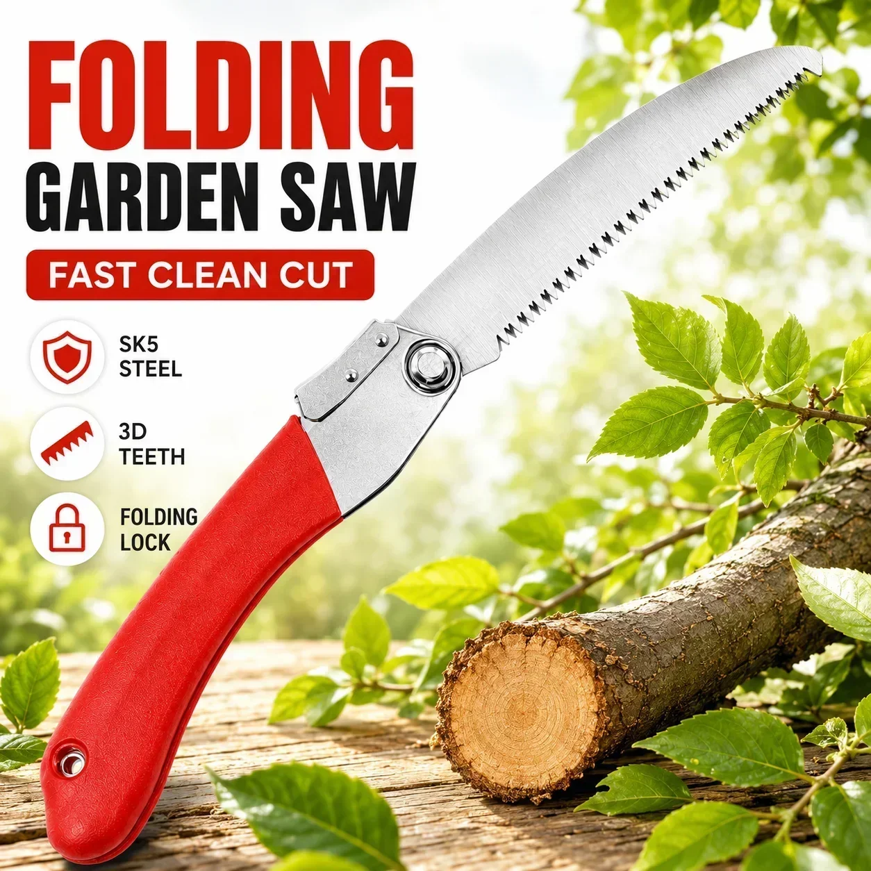 เลื่อยตัดกิ่งแบบพับได้ 210 มม. - Pruning Saw Folding Hand Saw Tree บทวิจารณ์และราคา
