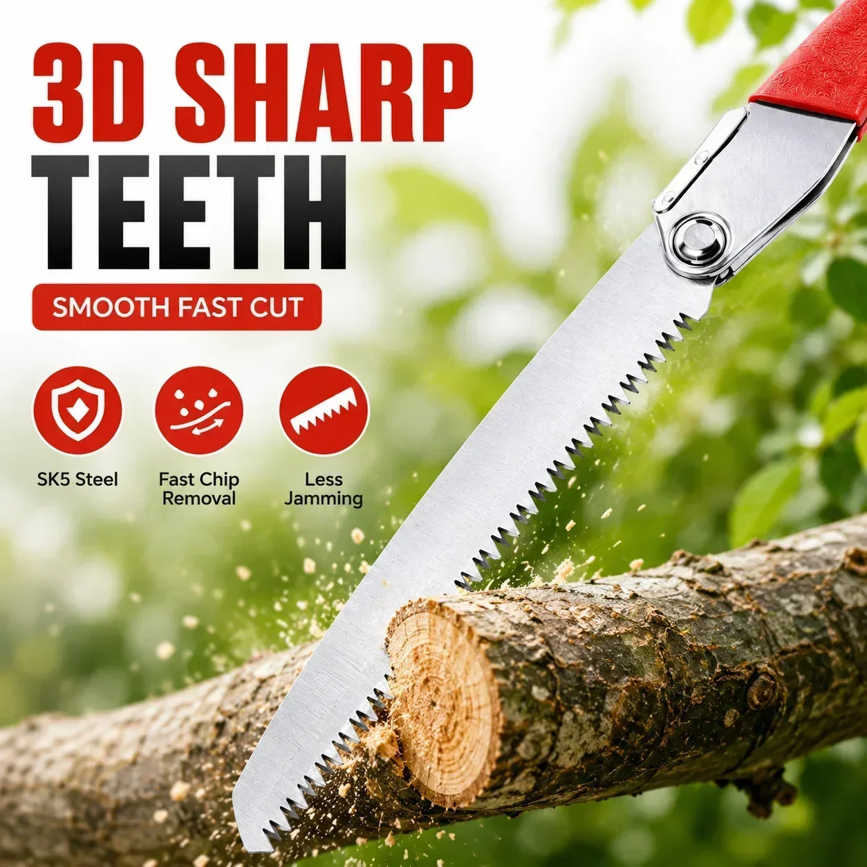 เลื่อยตัดกิ่งแบบพับได้ 210 มม. - Pruning Saw Folding Hand Saw Tree บทวิจารณ์และราคา